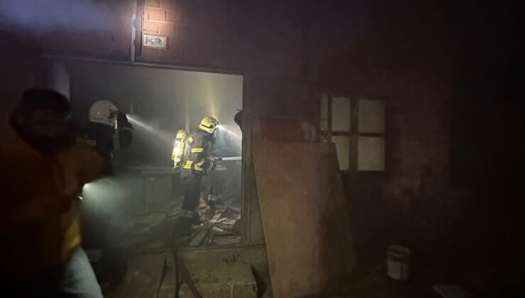 Bodrum’da marangoz atölyesinde çıkan yangın söndürüldü
