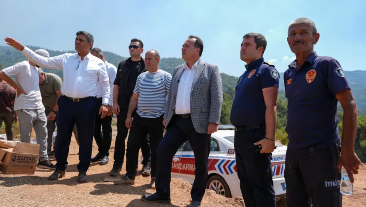 Başkan Dutlulu Yangın Bölgelerinde İncelemelerde Bulundu