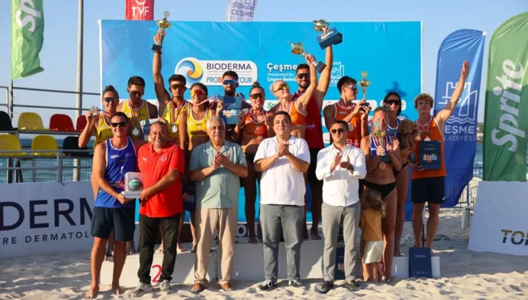 Uluslararası plaj voleybolunun kalbi Çeşme’de attı